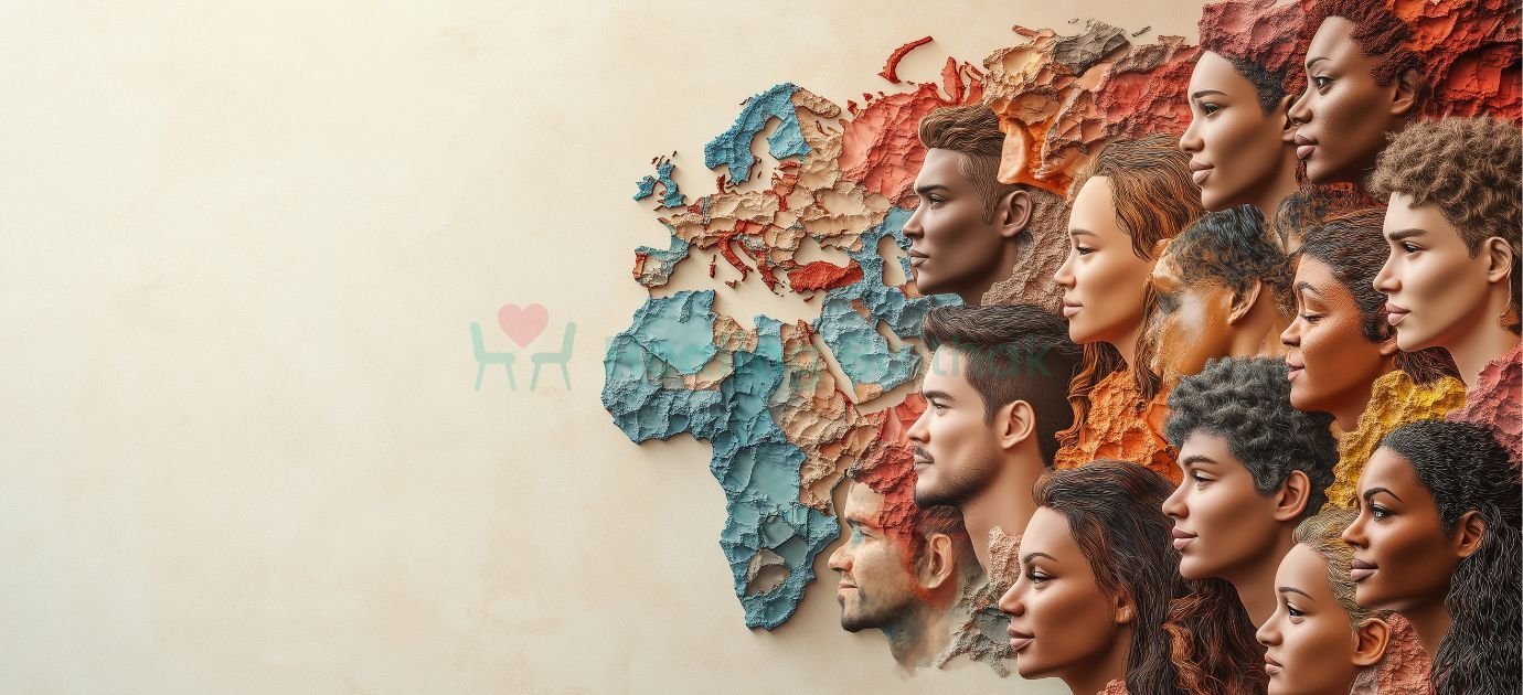 Global map representing Healing Baithak's worldwide expansion vision